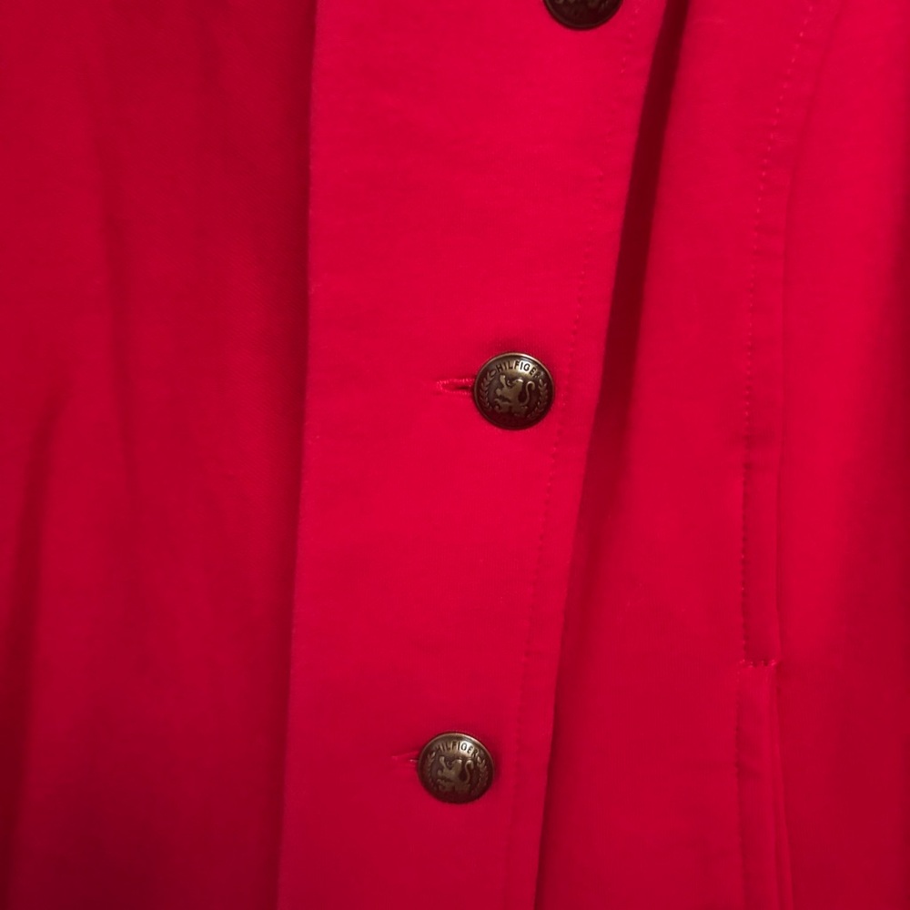 Tommy Hilfiger Red Cropped Blazer - Picture 2 of 9
